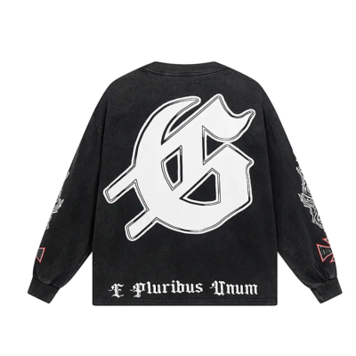 Godspeed Rocker Layered Long Sleeve T-shirt #1103 Black Wash 02