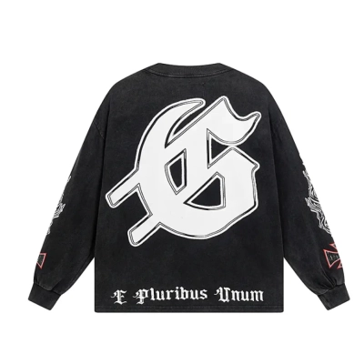 Godspeed Rocker Layered Long Sleeve T-shirt #1103 Black Wash 02