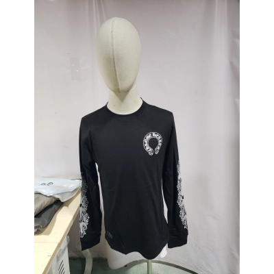 Chrome Hearts Horseshoe Long-Sleeve T-Shirt 'Black/White' 02
