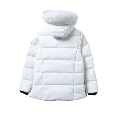 Moose Knuckles-Style Multi-Pocket Down Jacket White 02