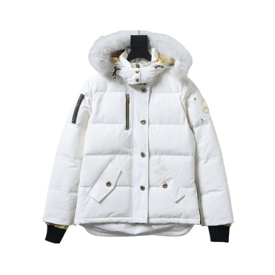 Moose Knuckles 05 Gold Scissors Down Jacket White 01