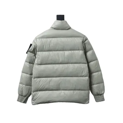 Moose Knuckles 09 Gold Scissors Stand Collar Large Plaid Down Jacket Grey 02