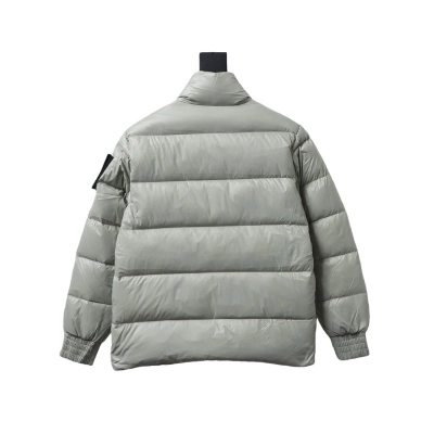 Moose Knuckles 09 Gold Scissors Stand Collar Large Plaid Down Jacket Grey 02