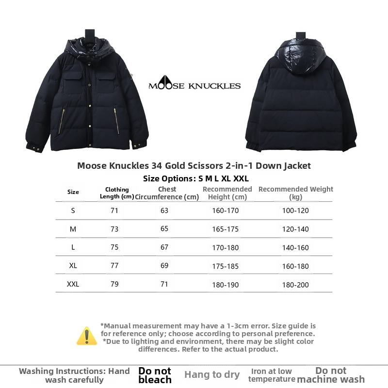 Moose Knuckles 34 Gold Scissors 2-in-1 Down Jacket