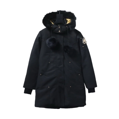 Moose Knuckles 01 Gold Scissors Mid-Length Down Jacket Black 01