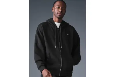 Alo Yoga Accolade Full Zip Hoodie Black 01