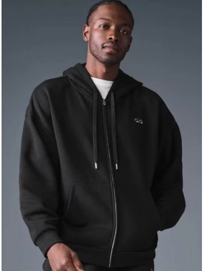 Alo Yoga Accolade Full Zip Hoodie Black 01