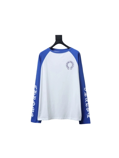 Chrome Hearts 25FW Black Label Patchwork Print Long-Sleeve T-Shirt Blue 01