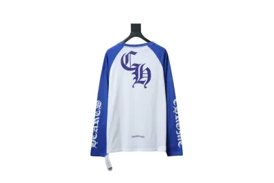 Chrome Hearts 25FW Black Label Patchwork Print Long-Sleeve T-Shirt Blue 02