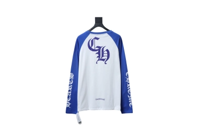Chrome Hearts 25FW Black Label Patchwork Print Long-Sleeve T-Shirt Blue 02