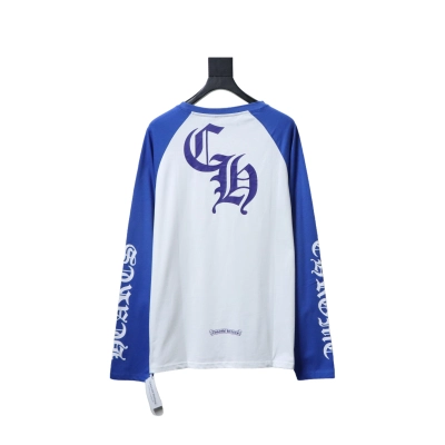 Chrome Hearts 25FW Black Label Patchwork Print Long-Sleeve T-Shirt Blue 02