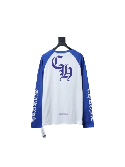 Chrome Hearts 25FW Black Label Patchwork Print Long-Sleeve T-Shirt Blue 02