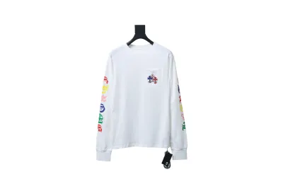 Chrome Hearts 25FW Colorful Cross Print Long-Sleeve T-Shirt White 01