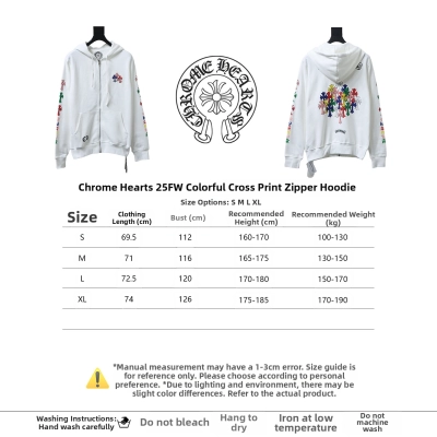 Chrome Hearts 25FW Colorful Cross Print Long-Sleeve + Balenciaga distressed art denim shorts Jeans 02