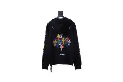 Chrome Hearts 25FW Colorful Cross Print Zip-Up Jacket Black 02