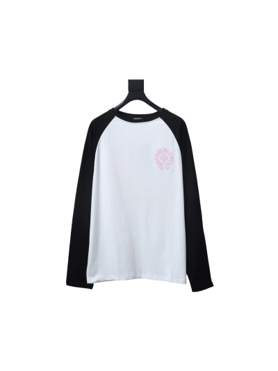 Chrome Hearts 25FW Embroidered Horseshoe Patchwork Long Sleeve T-Shirt Black 01