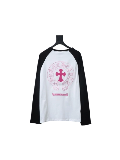 Chrome Hearts 25FW Embroidered Horseshoe Patchwork Long Sleeve T-Shirt Black 02