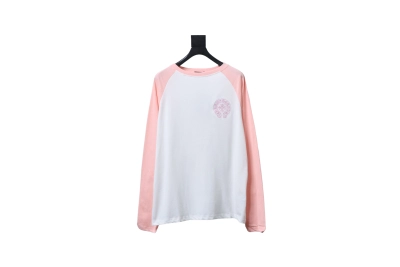 Chrome Hearts 25FW Embroidered Horseshoe Patchwork Long Sleeve T-Shirt Pink 01