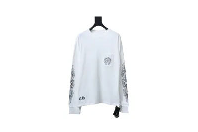 Chrome Hearts 25FW Horseshoe Print Long-Sleeve T-Shirt White 01