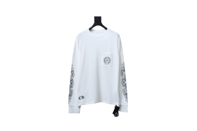 Chrome Hearts 25FW Horseshoe Print Long-Sleeve T-Shirt White 01