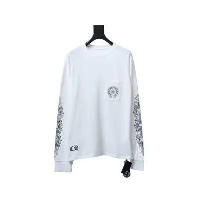 Chrome Hearts 25FW Horseshoe Print Long-Sleeve T-Shirt White 01