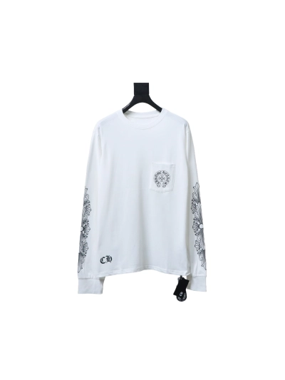 Chrome Hearts 25FW Horseshoe Print Long-Sleeve T-Shirt White 01