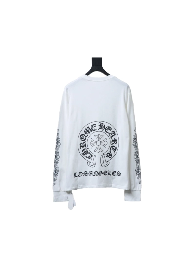 Chrome Hearts 25FW Horseshoe Print Long-Sleeve T-Shirt White 02