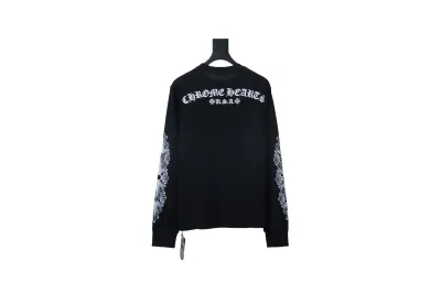 Chrome Hearts 25FW Long-Sleeve T-Shirt with Sanskrit Print on the Back Black 02