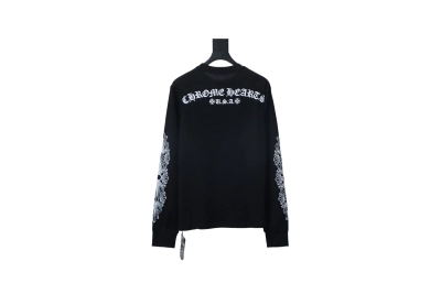 Chrome Hearts 25FW Long-Sleeve T-Shirt with Sanskrit Print on the Back Black 02