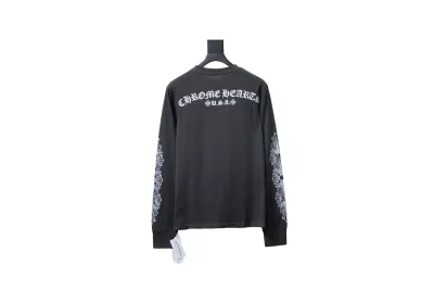 Chrome Hearts 25FW Long-Sleeve T-Shirt with Sanskrit Print on the Back Grey 02