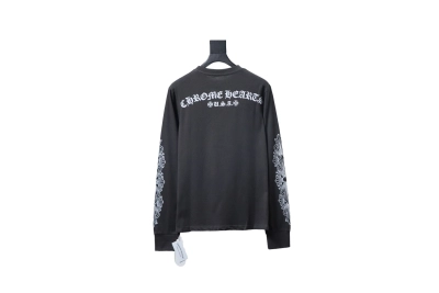 Chrome Hearts 25FW Long-Sleeve T-Shirt with Sanskrit Print on the Back Grey 02