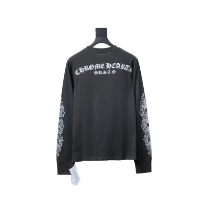 Chrome Hearts 25FW Long-Sleeve T-Shirt with Sanskrit Print on the Back Grey 02