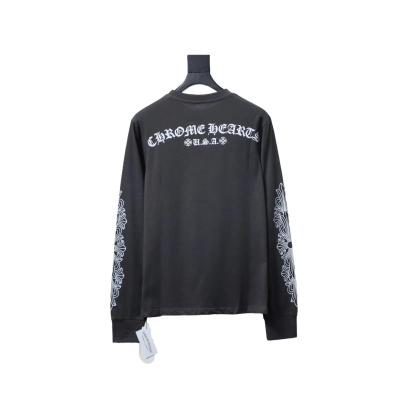 Chrome Hearts 25FW Long-Sleeve T-Shirt with Sanskrit Print on the Back Grey 02