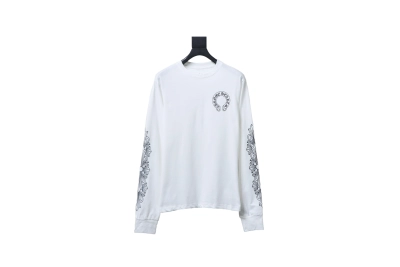 Chrome Hearts 25FW Long-Sleeve T-Shirt with Sanskrit Print on the Back White 01
