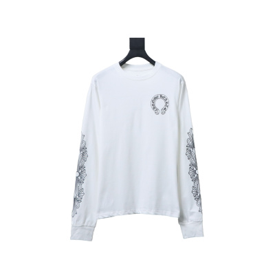 Chrome Hearts 25FW Long-Sleeve T-Shirt with Sanskrit Print on the Back White 01