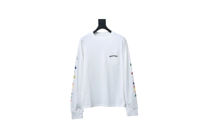Chrome Hearts 25FW Scroll Print Long-Sleeve T-Shirt White 01