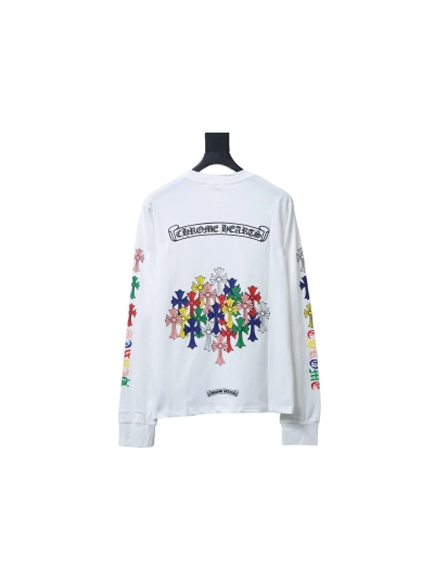 Chrome Hearts 25FW Scroll Print Long-Sleeve T-Shirt White 02