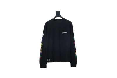 Chrome Hearts 25FW Scroll Print Long-Sleeve T-Shirt Black 01