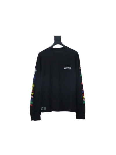 Chrome Hearts 25FW Scroll Print Long-Sleeve T-Shirt Black 01