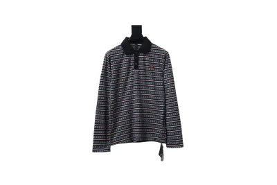 Chrome Hearts 25FW Striped Polo Long Sleeve T-Shirt 01