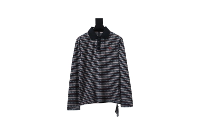 Chrome Hearts 25FW Striped Polo Long Sleeve T-Shirt 01