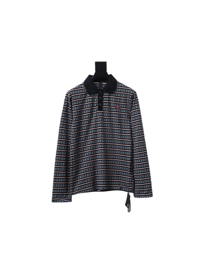 Chrome Hearts 25FW Striped Polo Long Sleeve T-Shirt 01