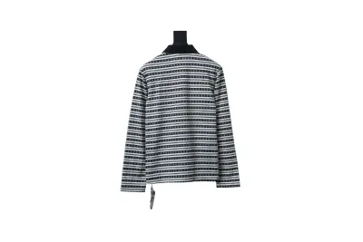 Chrome Hearts 25FW Striped Polo Long Sleeve T-Shirt Black 02