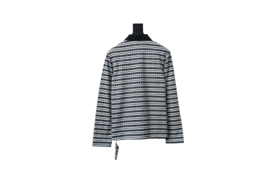 Chrome Hearts 25FW Striped Polo Long Sleeve T-Shirt Black 02