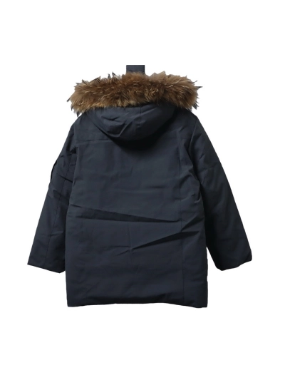 MLB 2nd Generation Large Fur Collar Workwear Down Jacket Grey 02