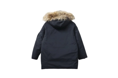 MLB 2nd Generation Large Fur Collar Workwear Down Jacket Black 02