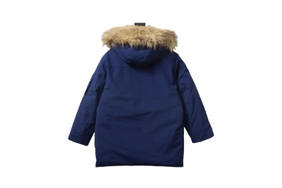 MLB 2nd Generation Large Fur Collar Workwear Down Jacket Blue 02