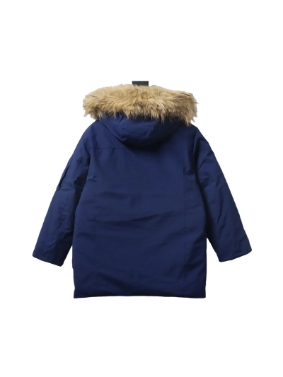 MLB 2nd Generation Large Fur Collar Workwear Down Jacket Blue 02