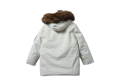 MLB 2nd Generation Large Fur Collar Workwear Down Jacket White 02