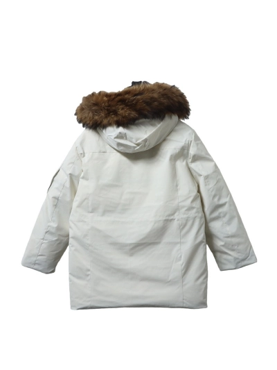 MLB 2nd Generation Large Fur Collar Workwear Down Jacket White 02